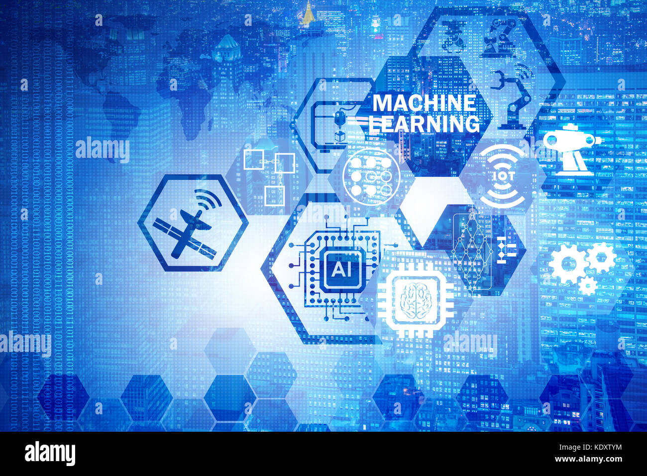 Concept of modern IT technology with machine learning Stock Photo - Alamy