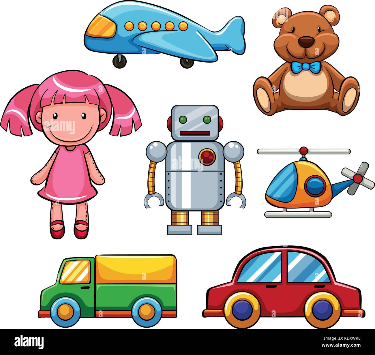 Different types of cute toys illustration Stock Vector Image & Art Alamy