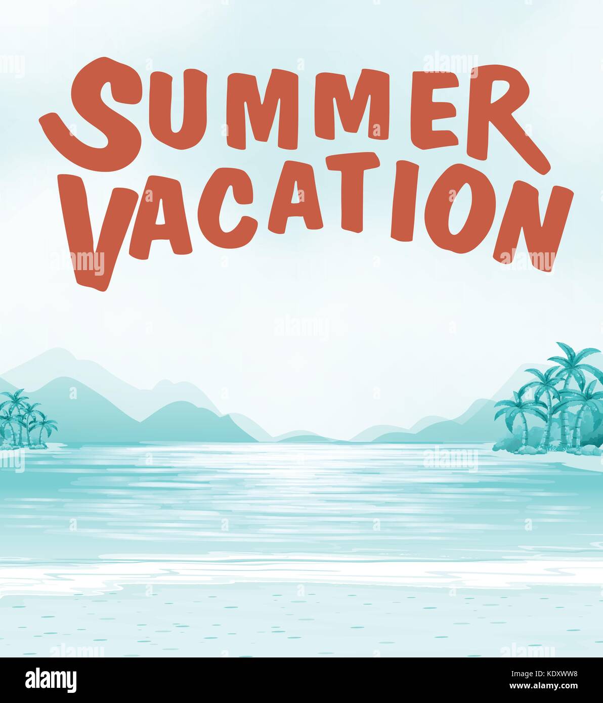 Summer vacation at the beach illustration Stock Vector Image & Art - Alamy