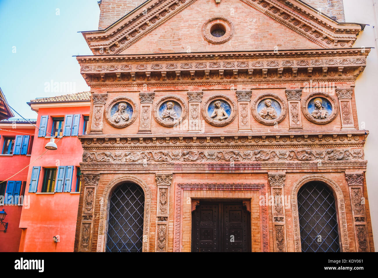 Oratorio Santo Spirito Bologna church facade - Emilia Romagna - Italy Stock Photo