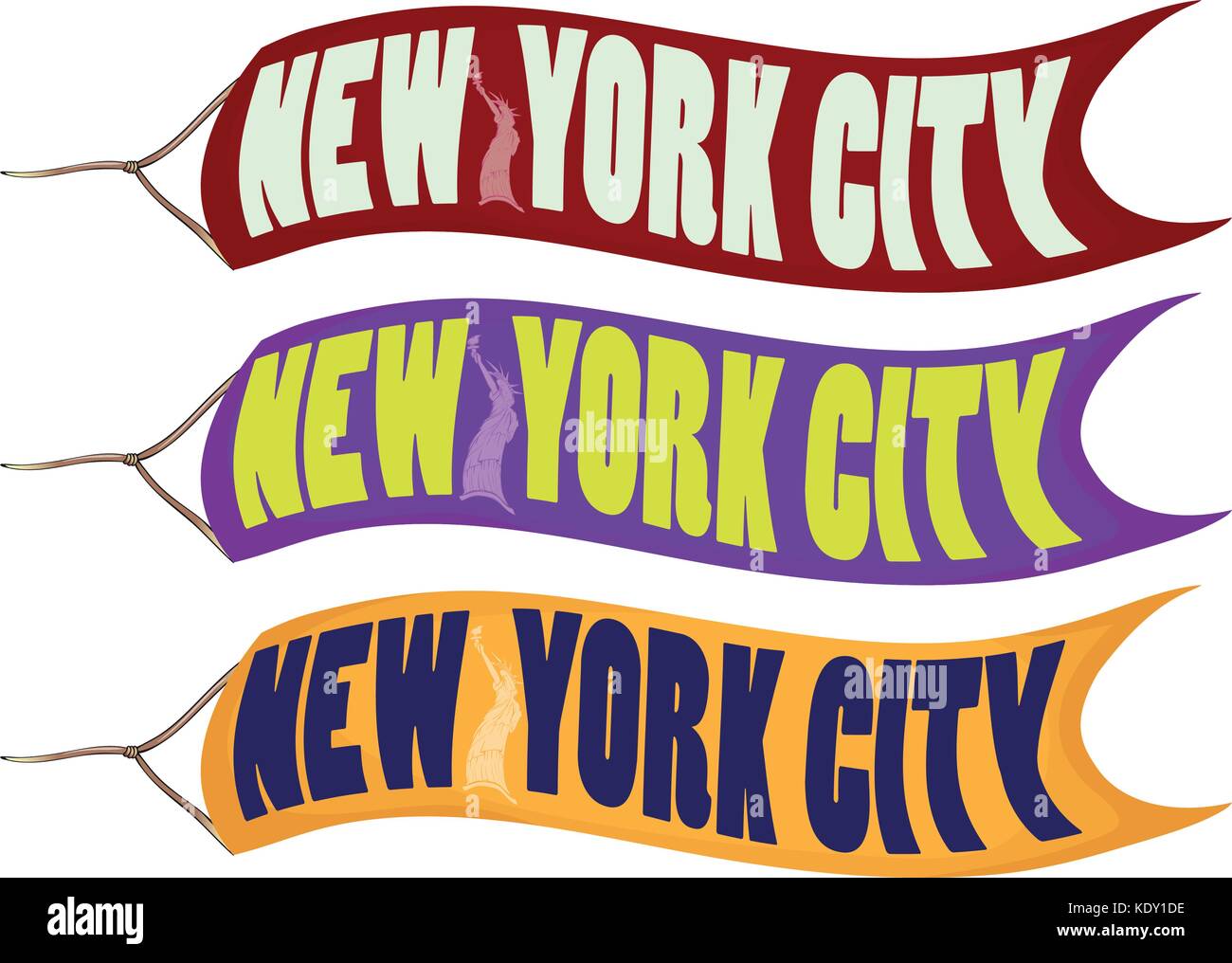 Banner Design For New York City Illustration Stock Vector Art
