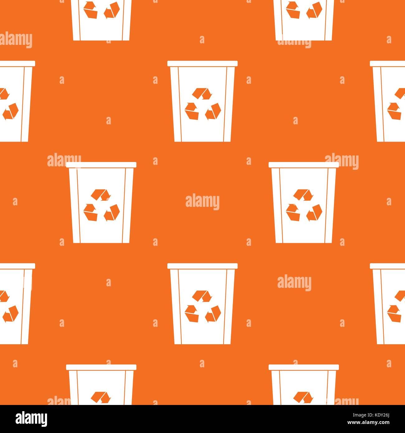 Trash bin with recycle symbol pattern seamless Stock Vector Image & Art ...