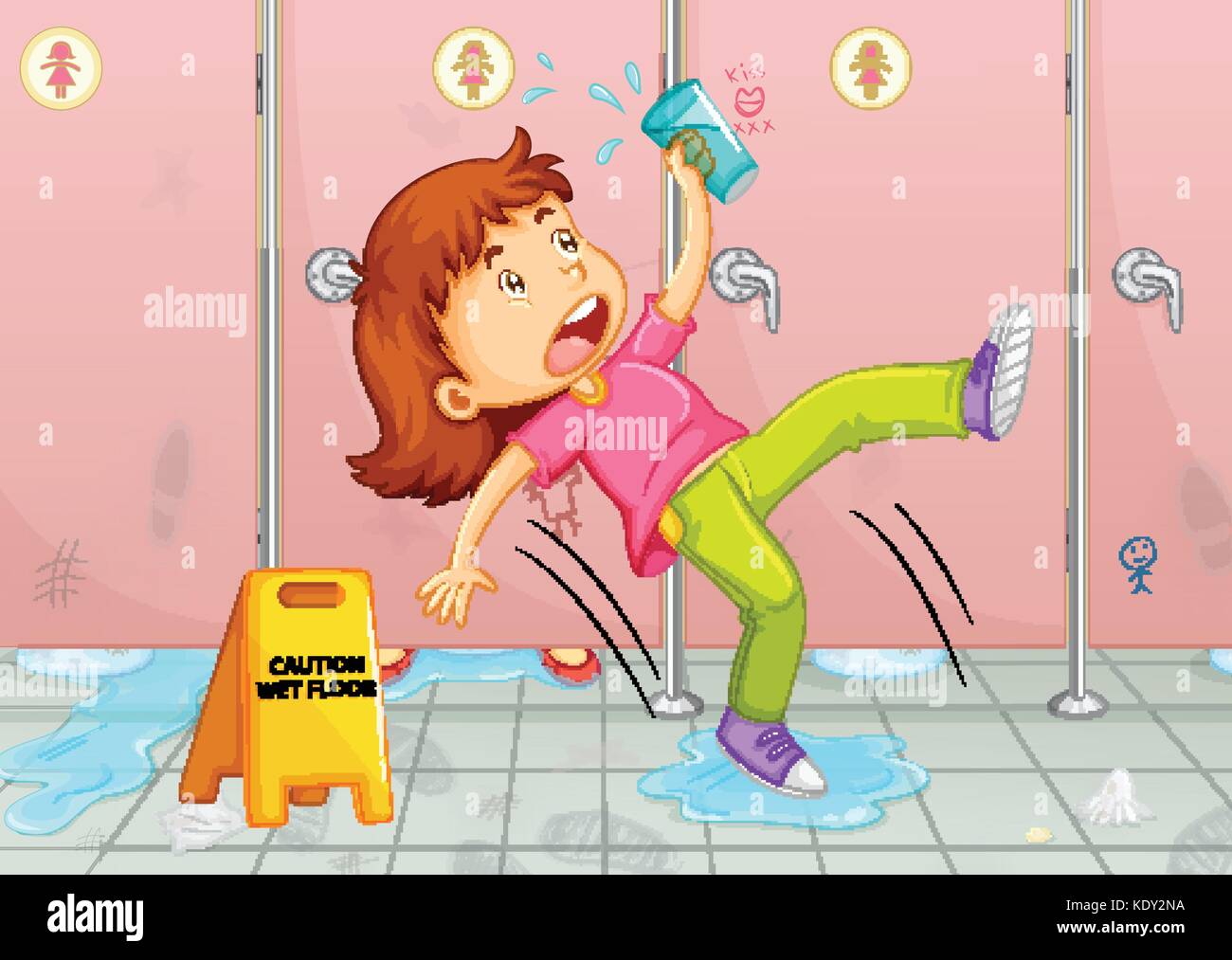 Wet Floor Slipping High Resolution Stock Photography and Images Alamy