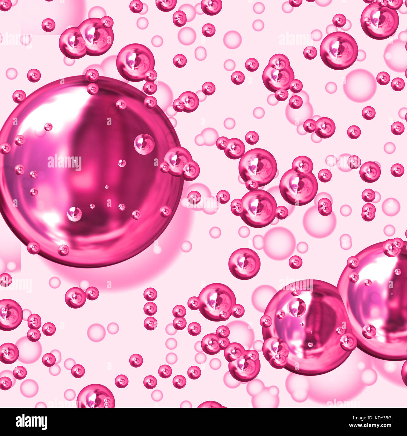 Abstract background from floating pink bubbles Stock Photo - Alamy