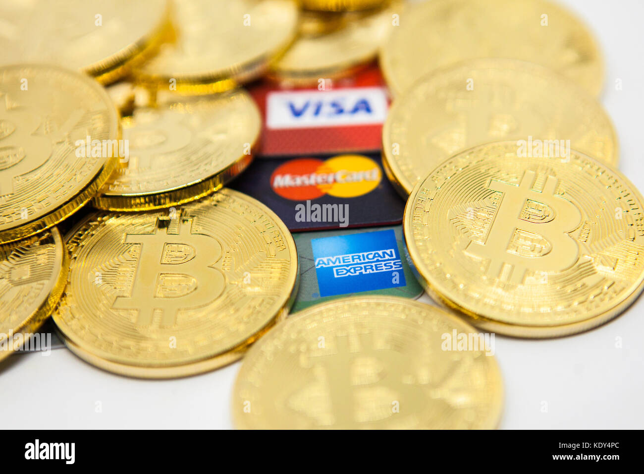 Bitcoin vs the banks Stock Photo Alamy