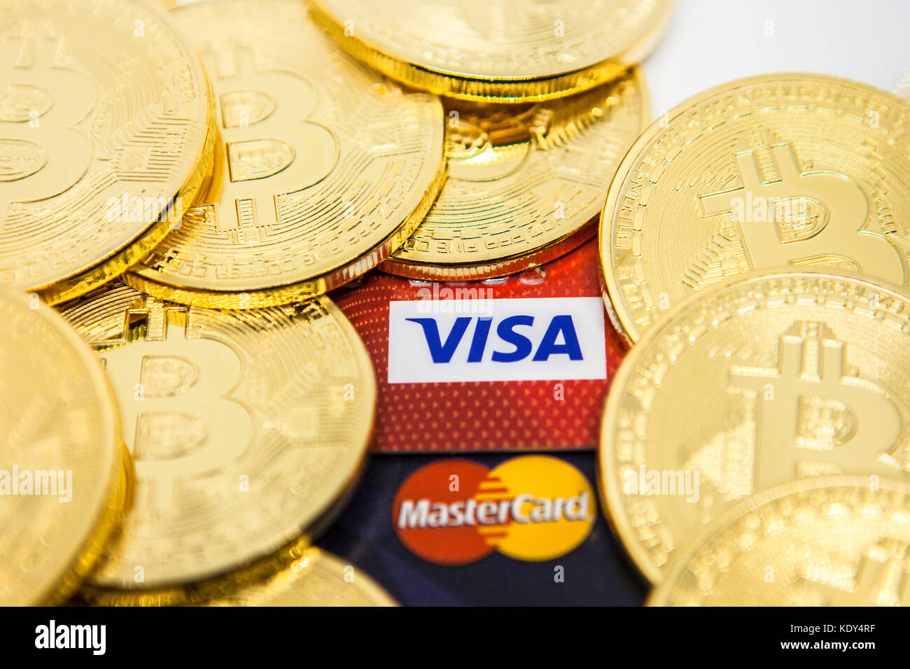 Bitcoin vs the banks Stock Photo Alamy