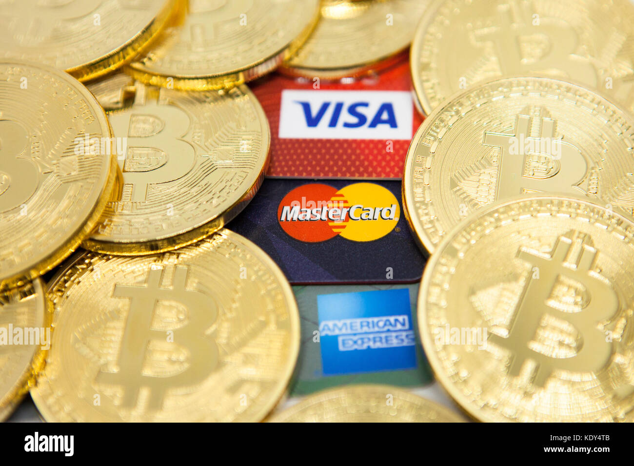 Bitcoin vs the banks Stock Photo Alamy