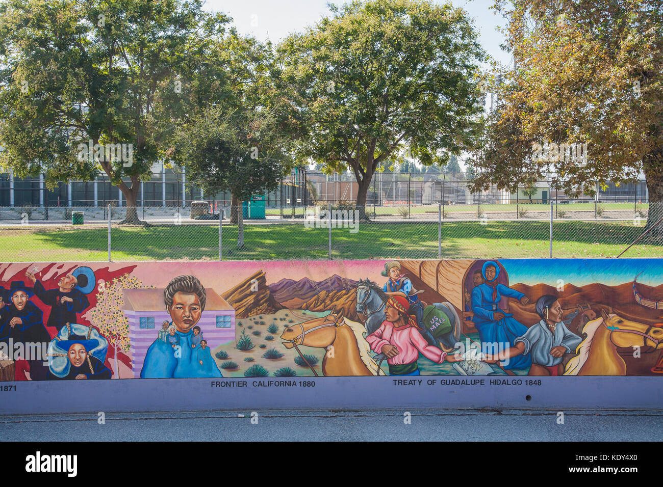 The Great Wall Of Los Angeles Is A Mural Designed By Judith Baca And Executed With The Help Of Over 400 Community Youth And Artists Tujunga Wash Los Stock Photo Alamy