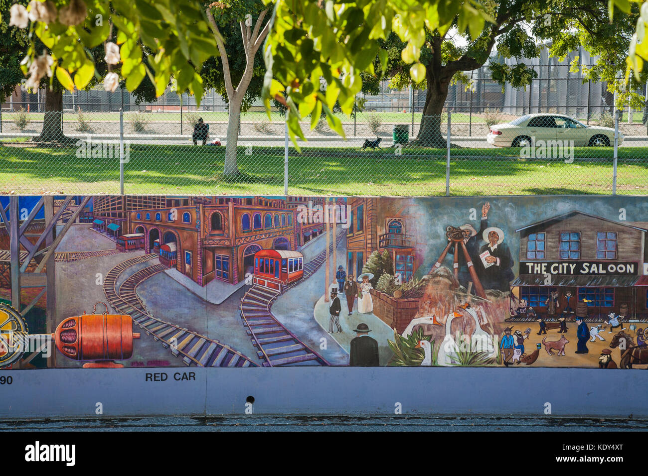 The Great Wall Of Los Angeles Is A Mural Designed By Judith Baca And Executed With The Help Of Over 400 Community Youth And Artists Tujunga Wash Los Stock Photo Alamy