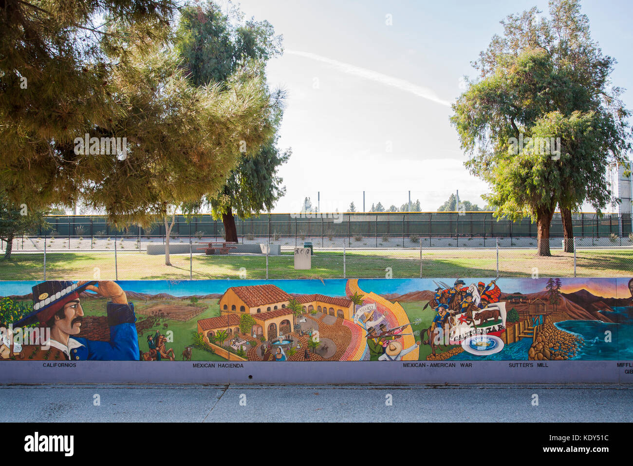 The Great Wall Of Los Angeles Is A Mural Designed By Judith Baca And Executed With The Help Of Over 400 Community Youth And Artists Tujunga Wash Los Stock Photo Alamy