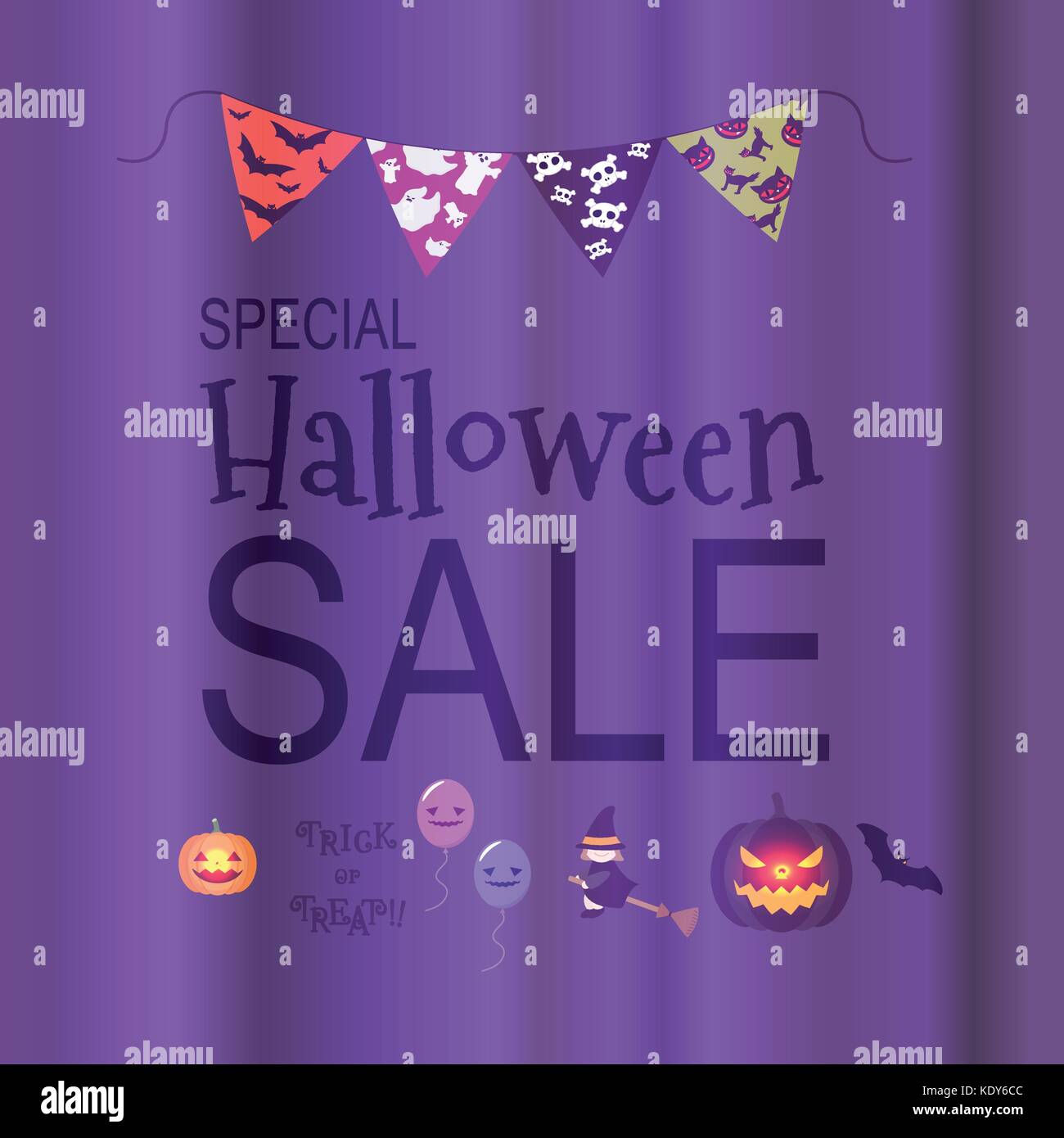 Artist: Dulyapon Somsri, Special Halloween Sale Poster,background,backdrop,illustration,card,postcard,wallpaper can be applicable design Stock Vector