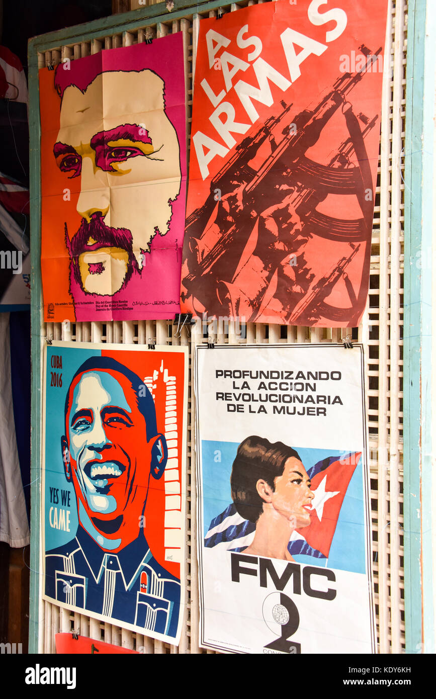 Propaganda posters Havana Stock Photo