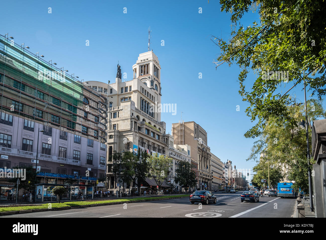 Madrid beautiful buildings street hi-res stock photography and images -  Alamy