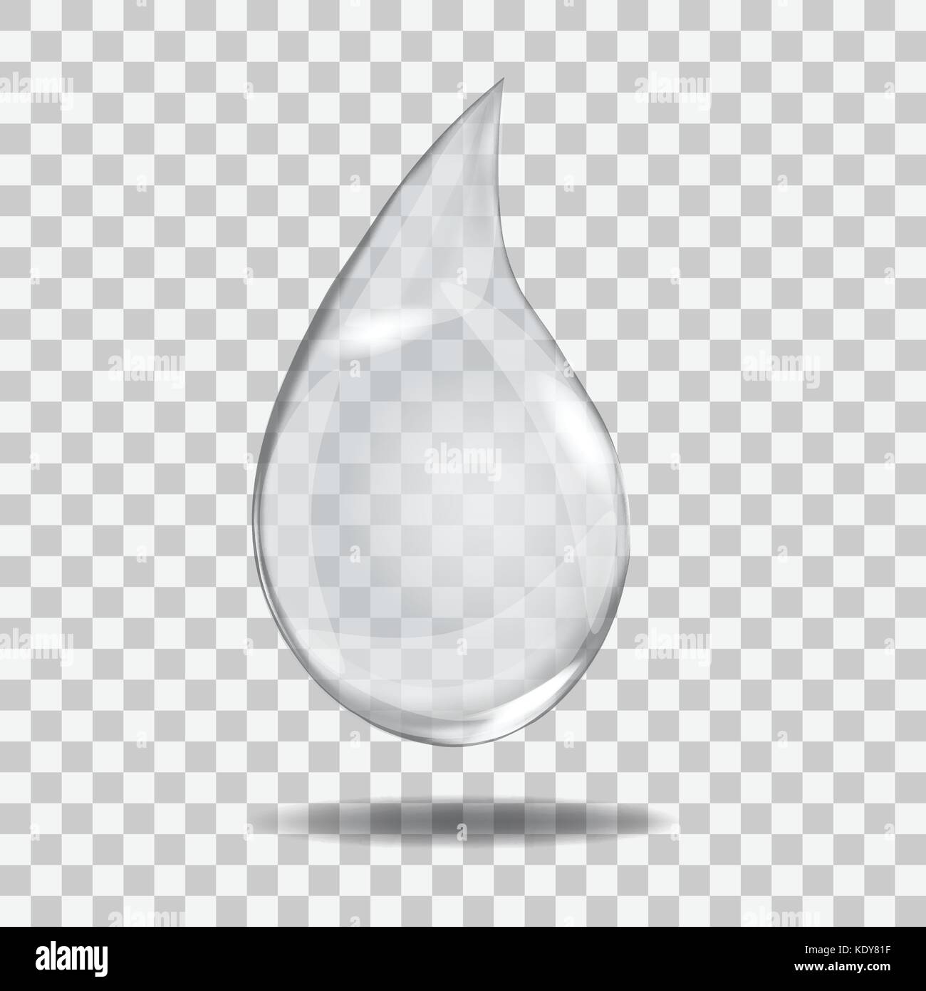 Realistic Transparent water drop. Useful with any background Stock ...