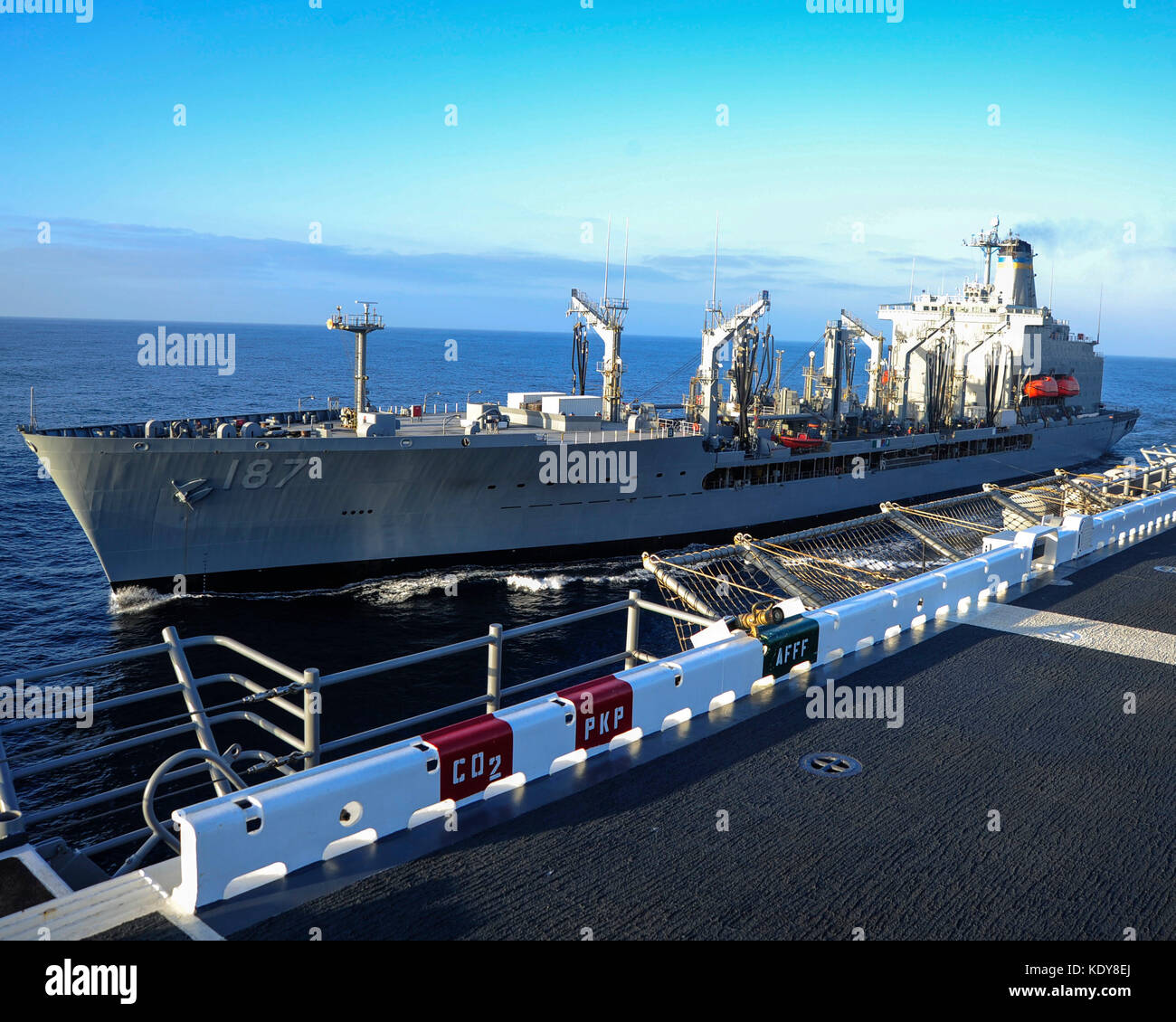 The Henry J. Kaiser-class fleet replenishment oiler USNS Henry J ...