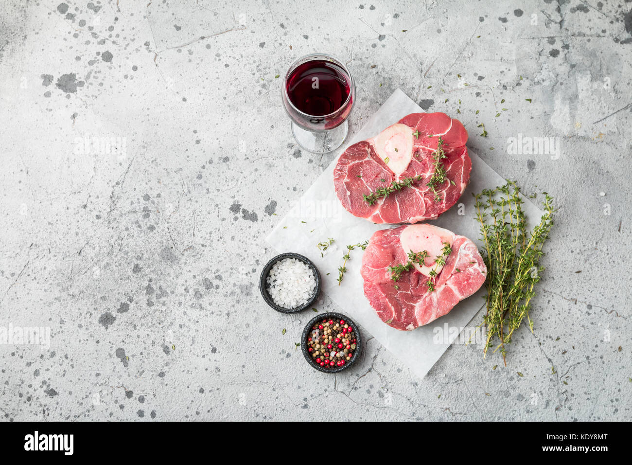 Fresh veal shank slices Stock Photo Alamy