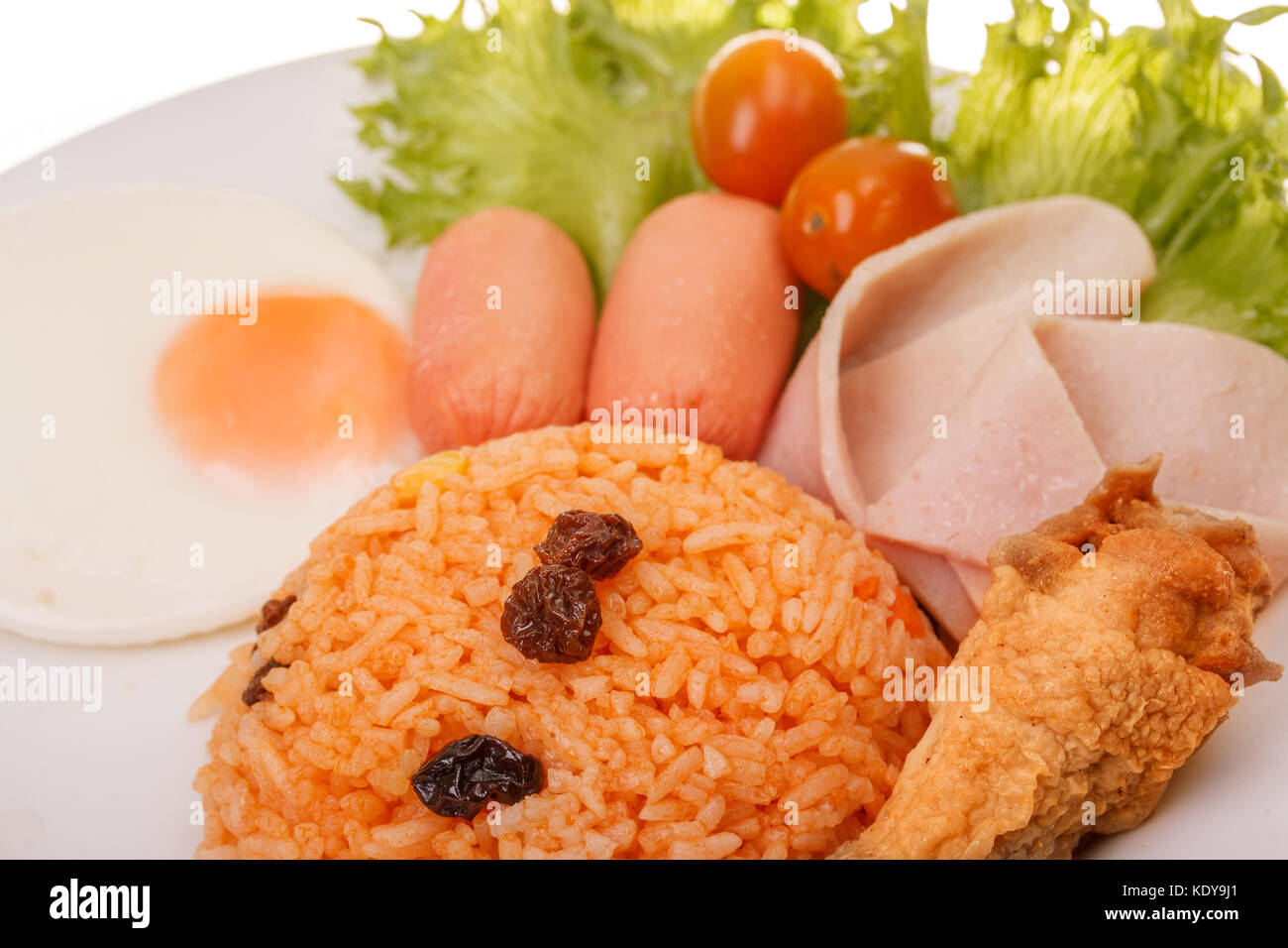 american style breakfast set fried rice Stock Photo Alamy