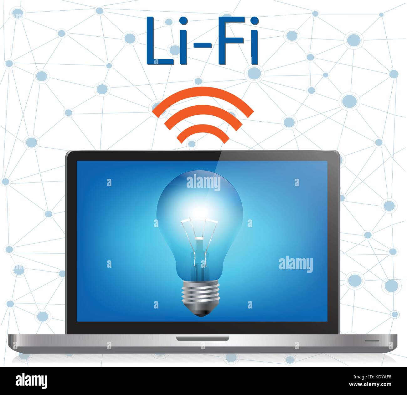 by prioritet Vejnavn Li-Fi or Light Fidelity technology uses light bulbs to transmit  data.Visible light communication systems Stock Vector Image & Art - Alamy