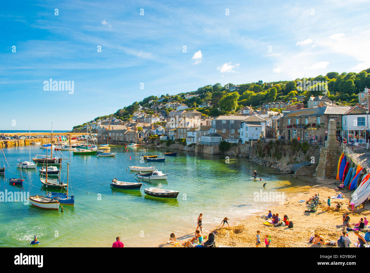 Beautiful Village of Mousehole in Cornwall United Kingdom Stock Photo