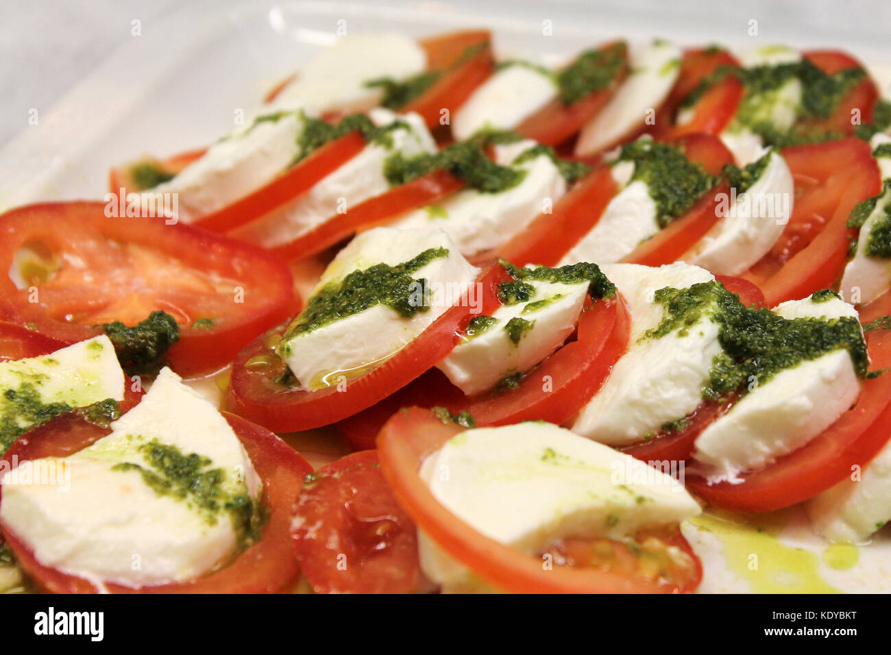 Caprese Salad - Tomato And Mozzarella Stock Photo