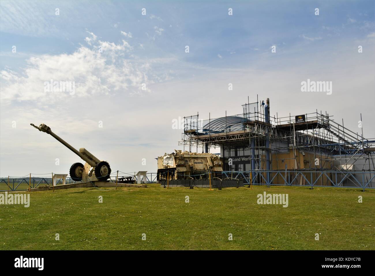IWM Duxford land warfare hall with scaffolding around for repairs Stock ...