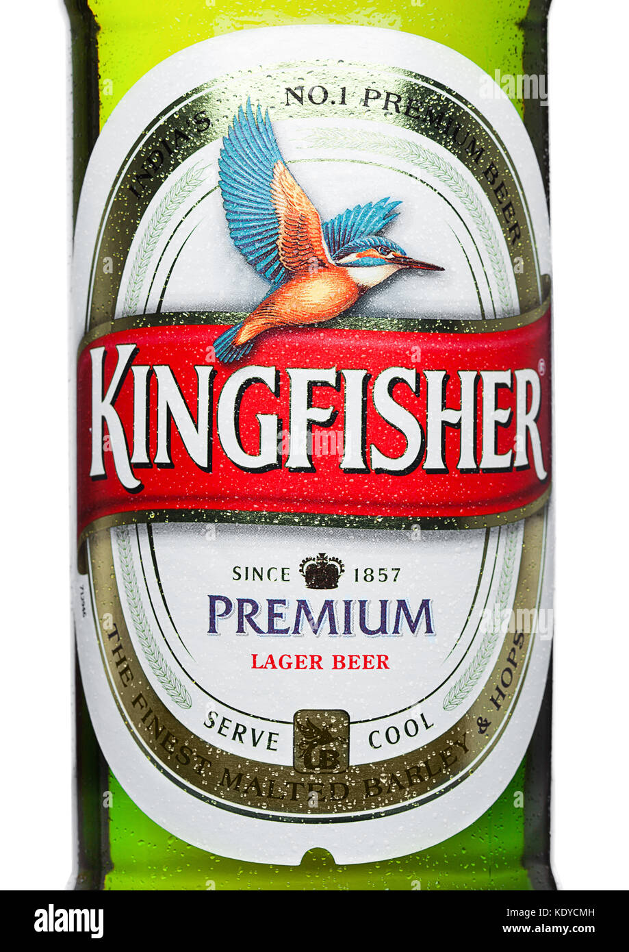 LONDON,UK - MARCH 23, 2017 : Bottle of Kingfisher beer on white ...