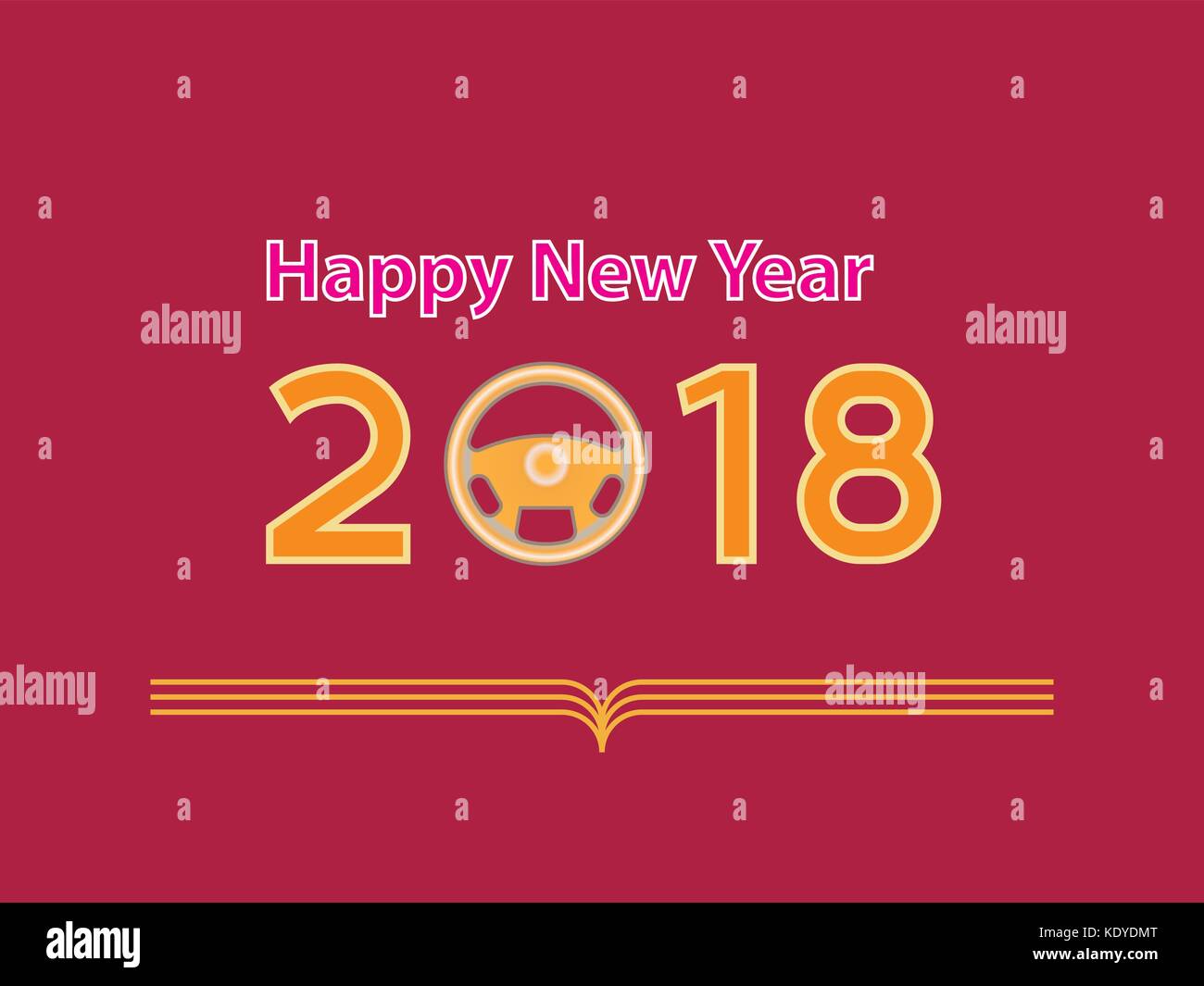 Happy new year 2018. Greeting card design. Vector illustration Stock ...