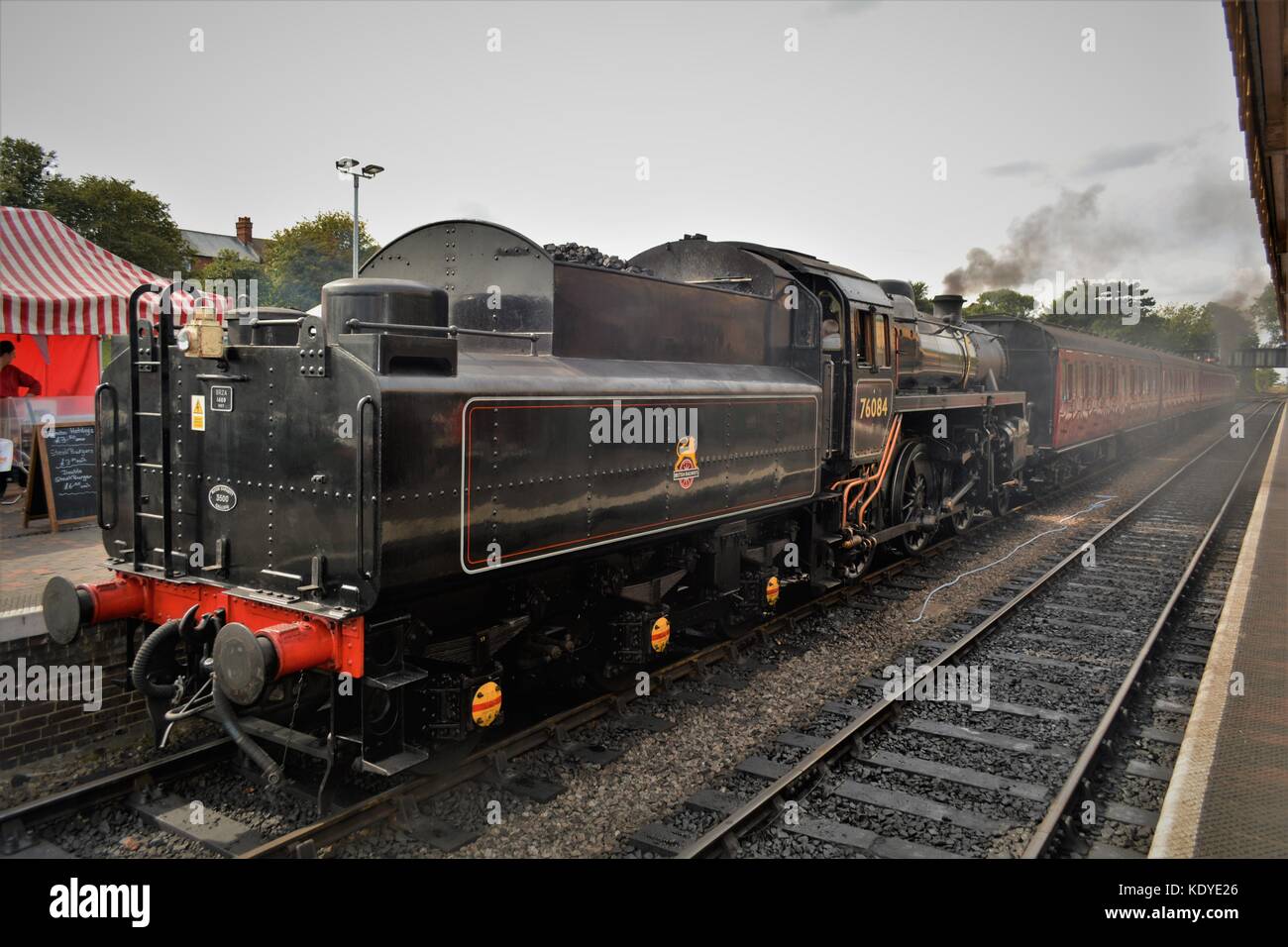 BR standard class 4260  76084 steam locomotive on the poppy line Stock Photo