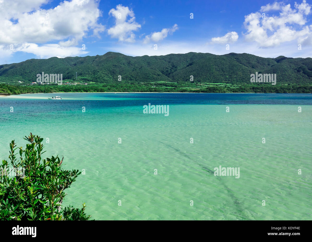 View of scenic Kabira bay and its crystal clear waters, Ishigakijima