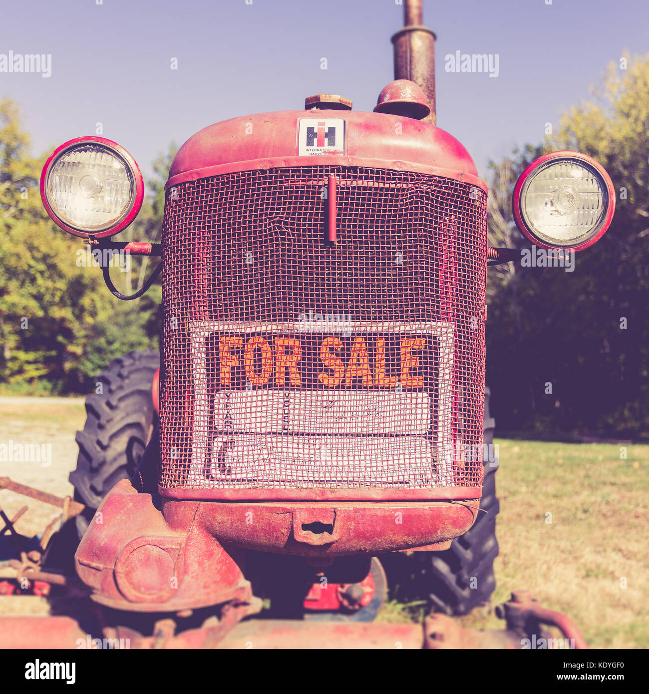International Harvester Farmall Cub Vintage Tractor. Stock Photo