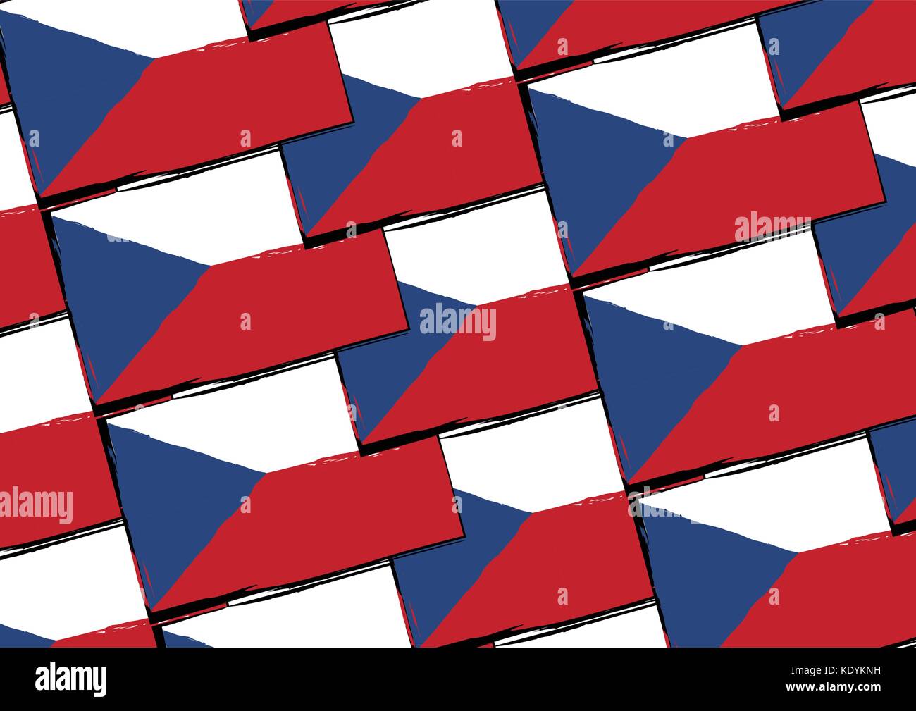 Grunge CZECH REPUBLIC flag or banner vector illustration Stock Vector