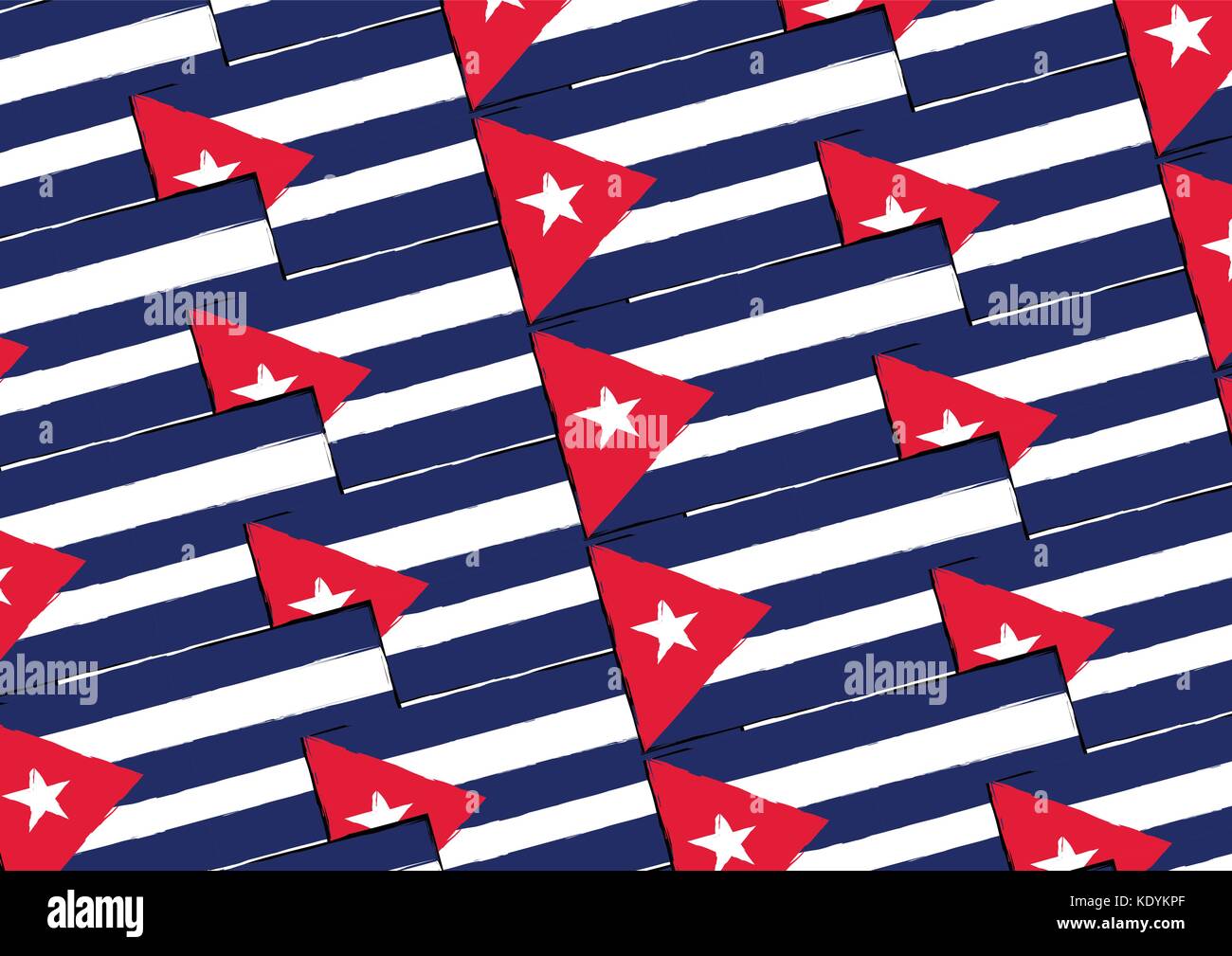 abstract CUBA flag or banner vector illustration Stock Vector