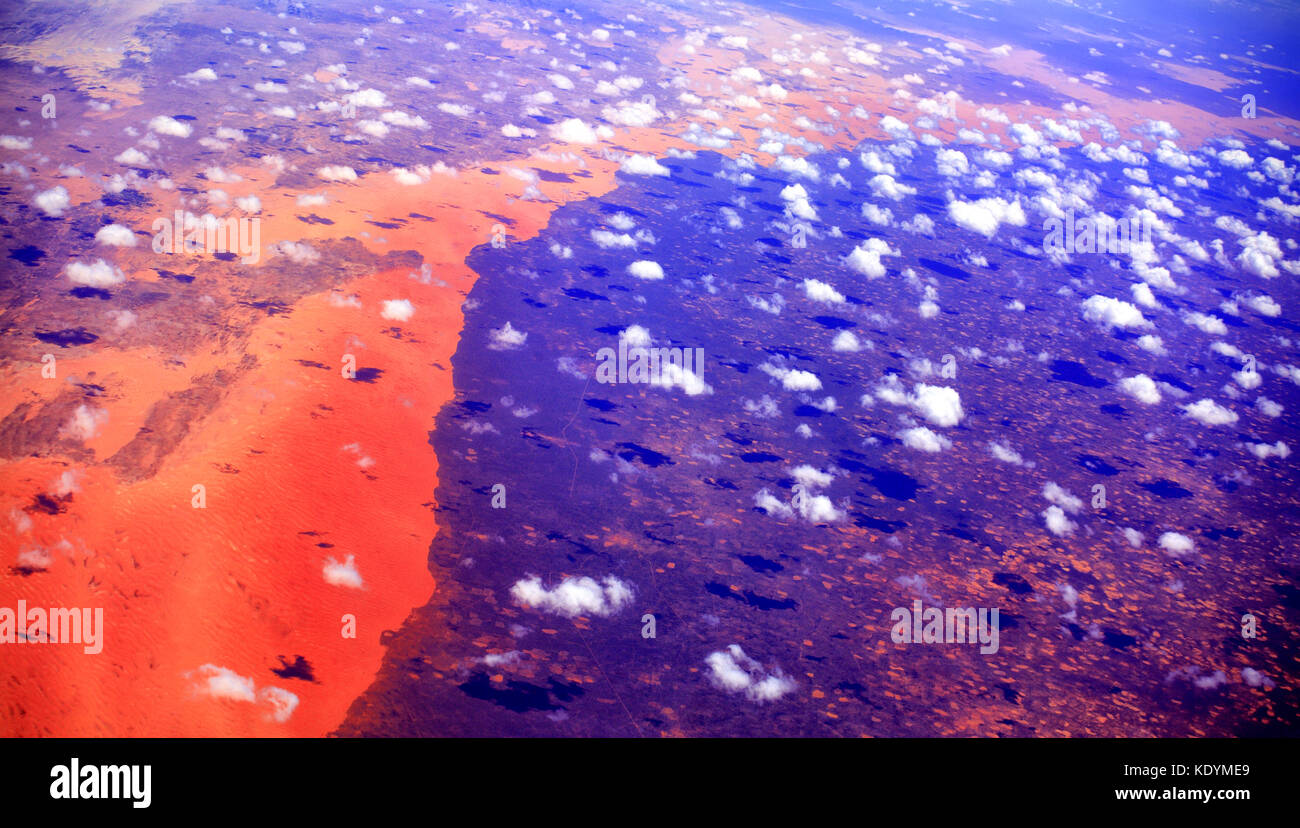 Aerial view of Somalia, Africa. Stock Photo