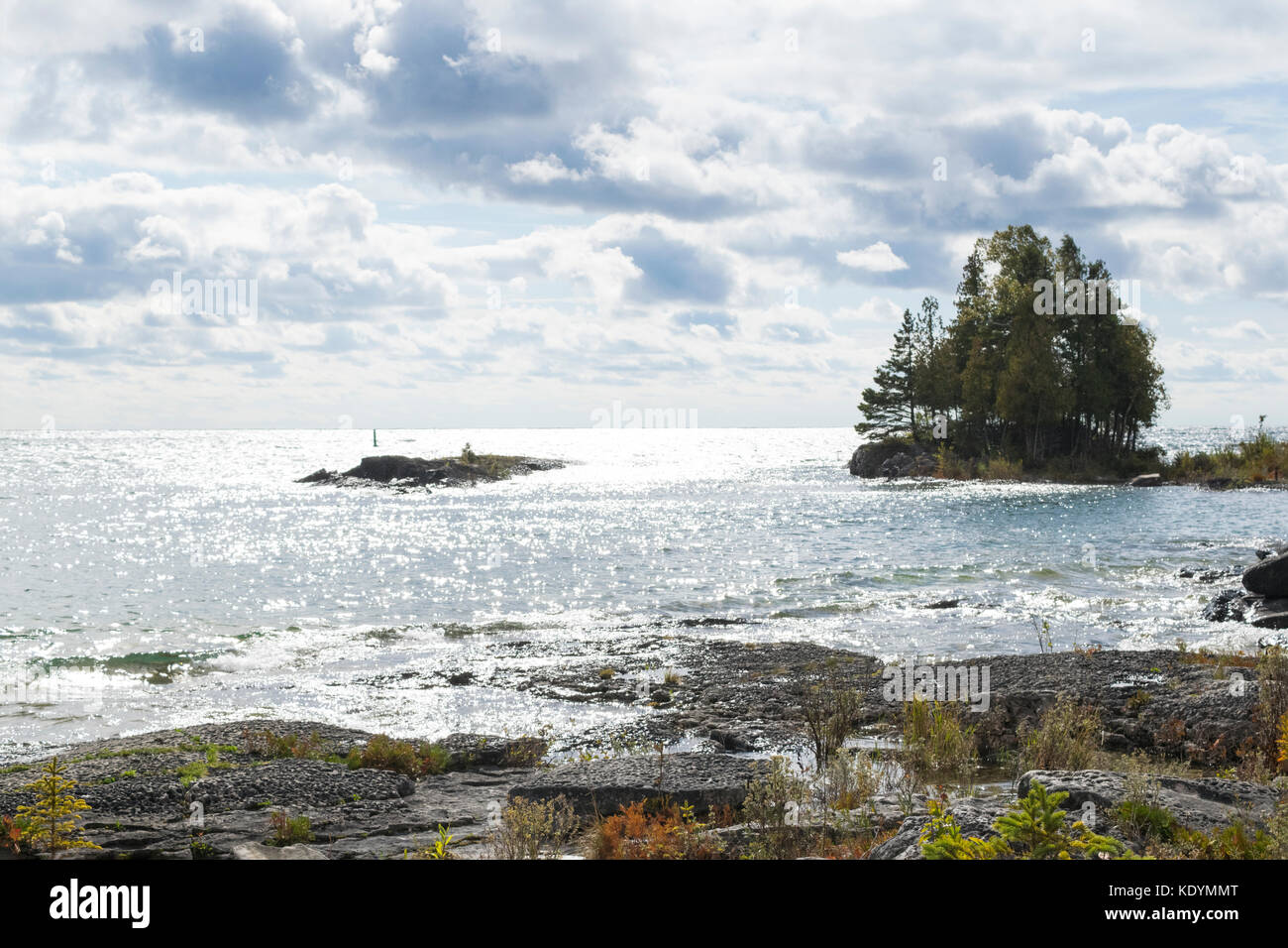 A view of Lake Huron from South Baymouth Stock Photo Alamy