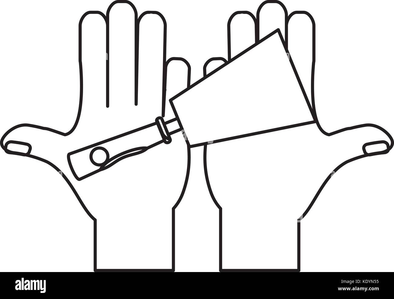 hand with spatula vector illustration Stock Vector Image & Art Alamy