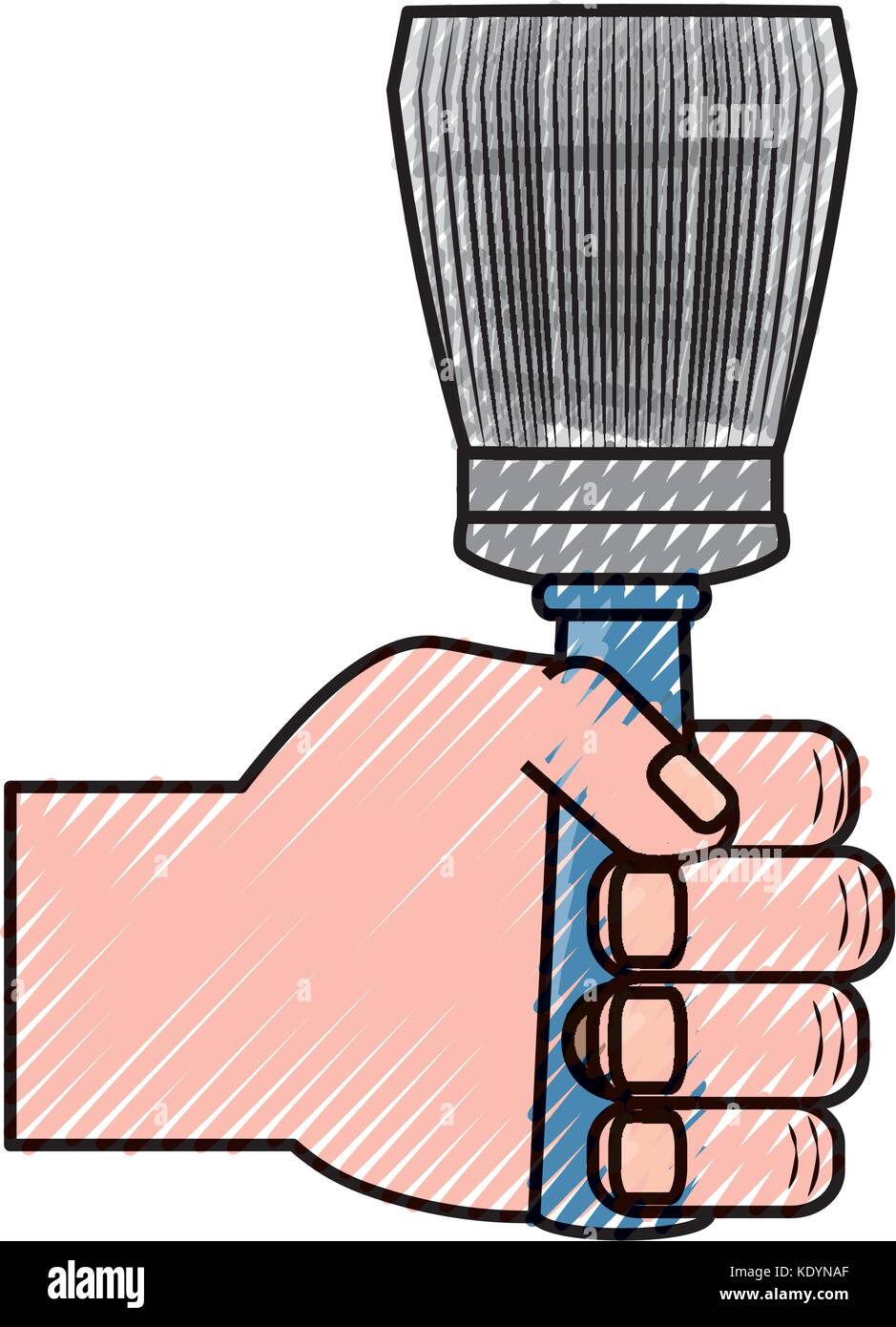 hand with paint brush vector illustration Stock Vector Image & Art - Alamy
