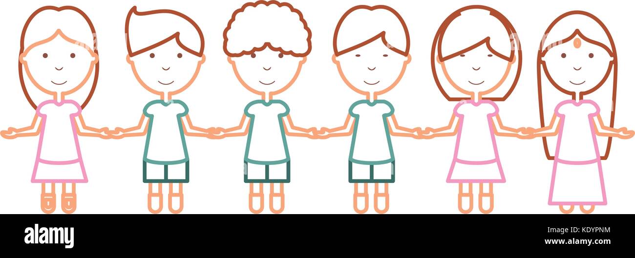 kids holding hands icon Stock Vector Image & Art - Alamy
