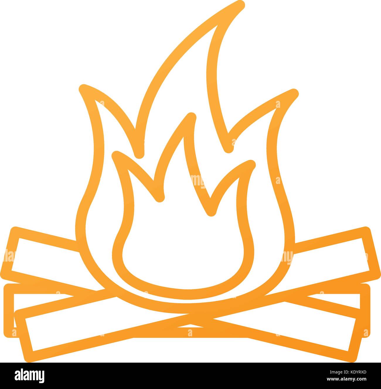 hot and warm bonfire flame wooden Stock Vector Image & Art - Alamy