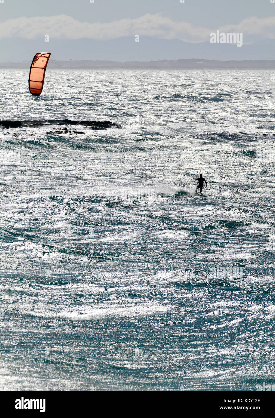 Kite surfer , Cape Town, South Africa Stock Photo Alamy