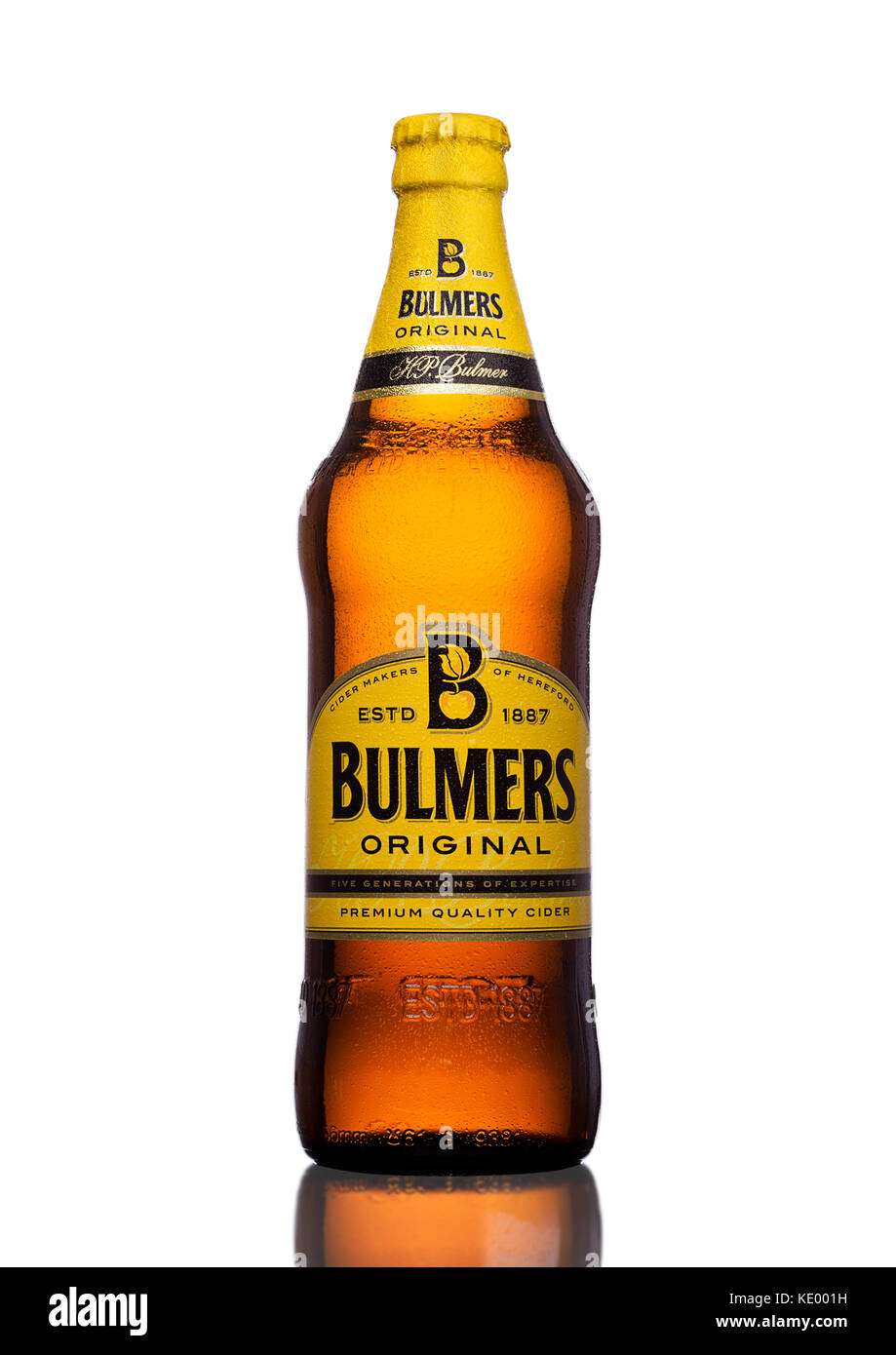 LONDON, UK MARCH 15, 2017 Bottle Of Bulmers Original Cider on a