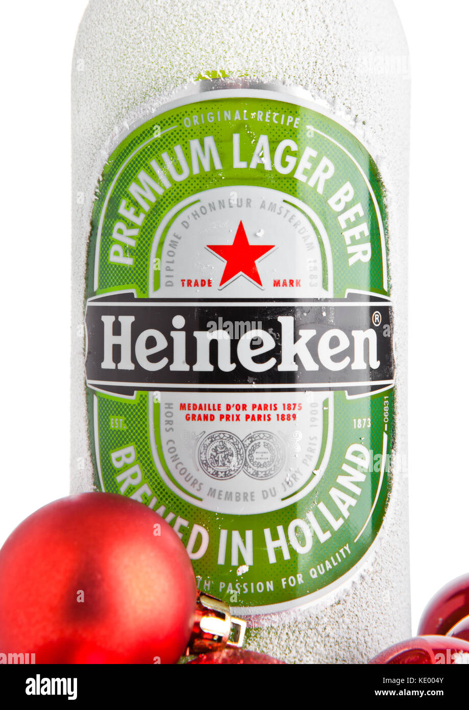 Green beer bottle with red star hi-res 