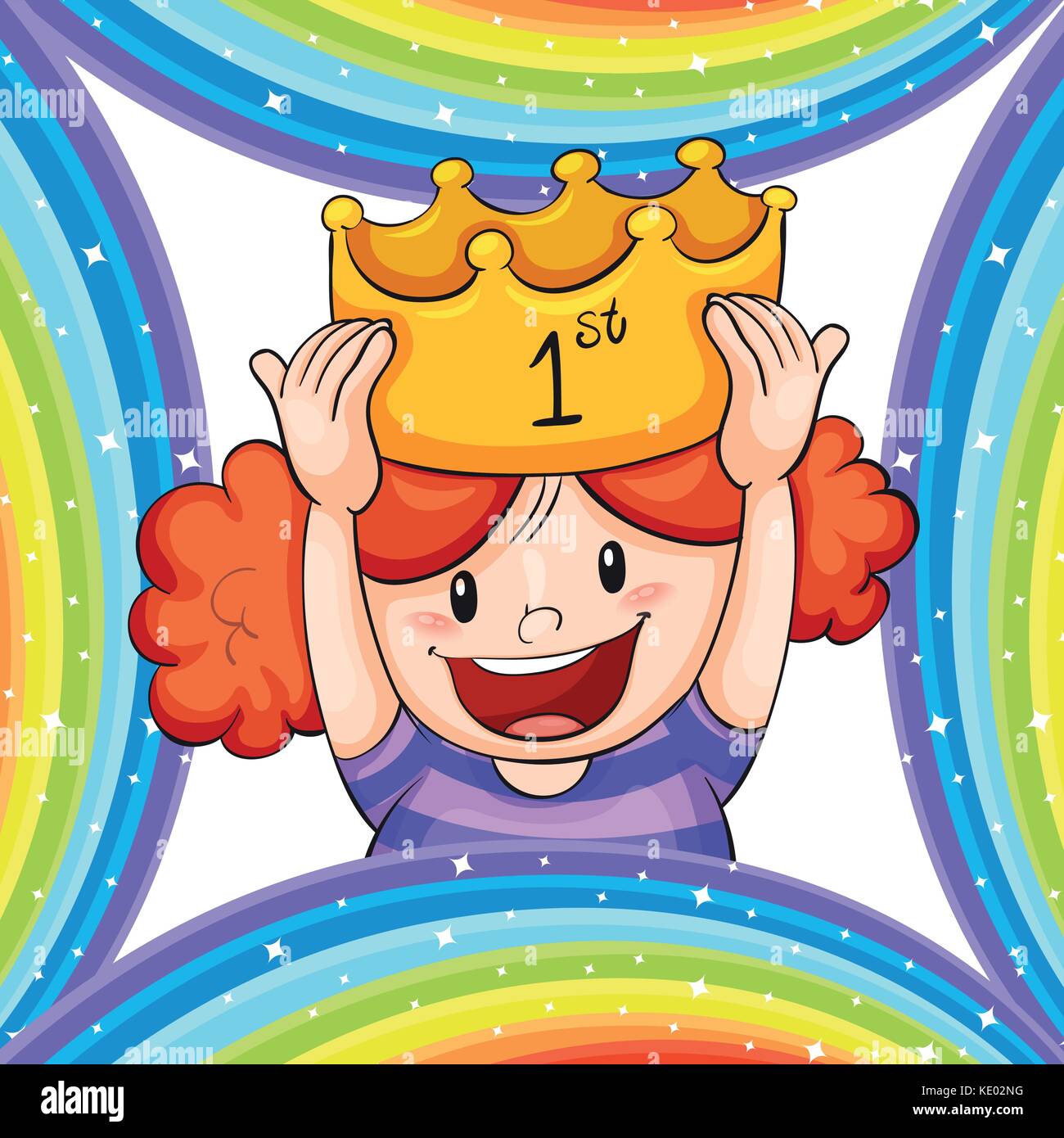 Girl wearing golden crown illustration Stock Vector Image & Art - Alamy