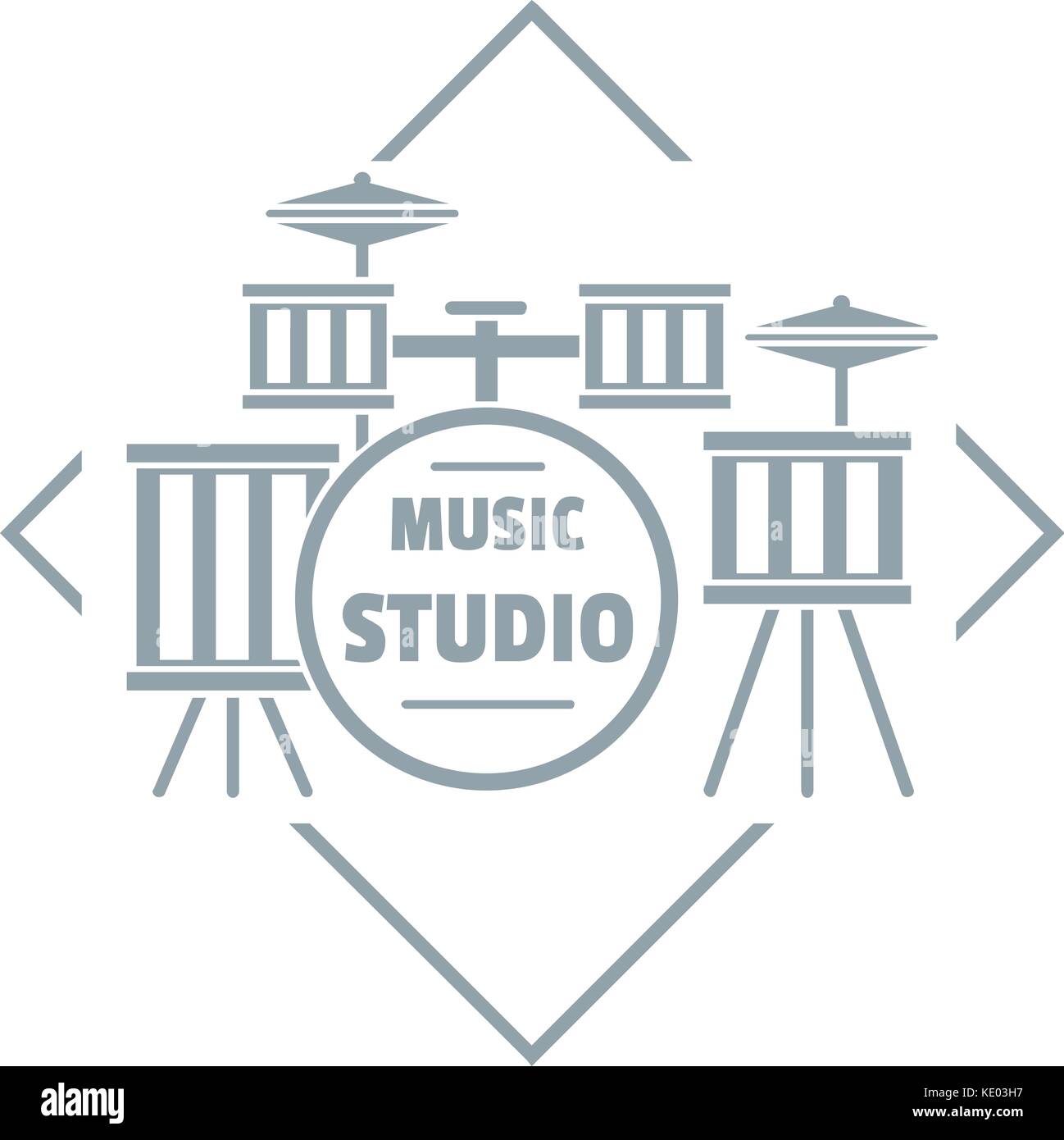 Instrument studio logo, simple gray style Stock Vector Image & Art - Alamy