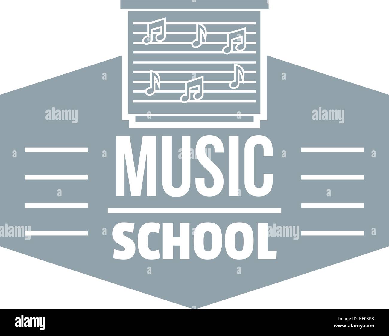 Music school logo, simple gray style Stock Vector Image & Art - Alamy