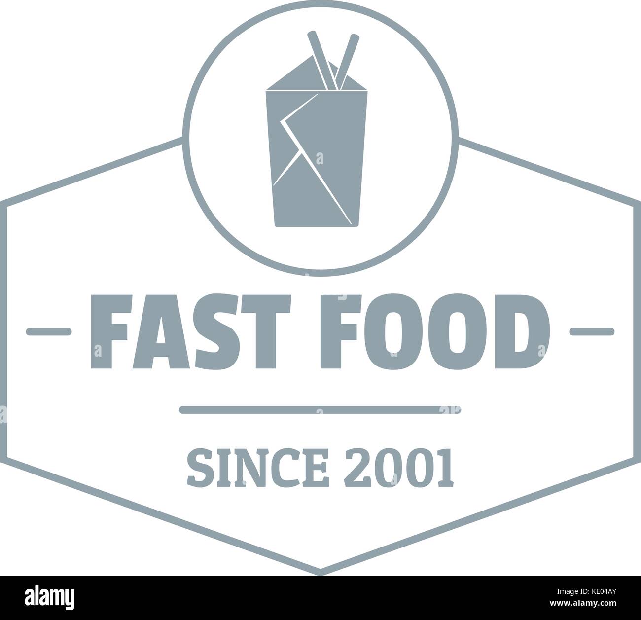 fast-food-logo-simple-gray-style-stock-vector-image-art-alamy