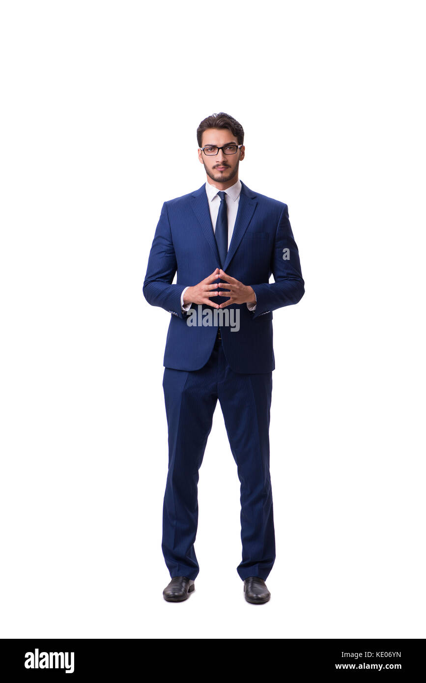 Young businessman isolated on white background Stock Photo - Alamy