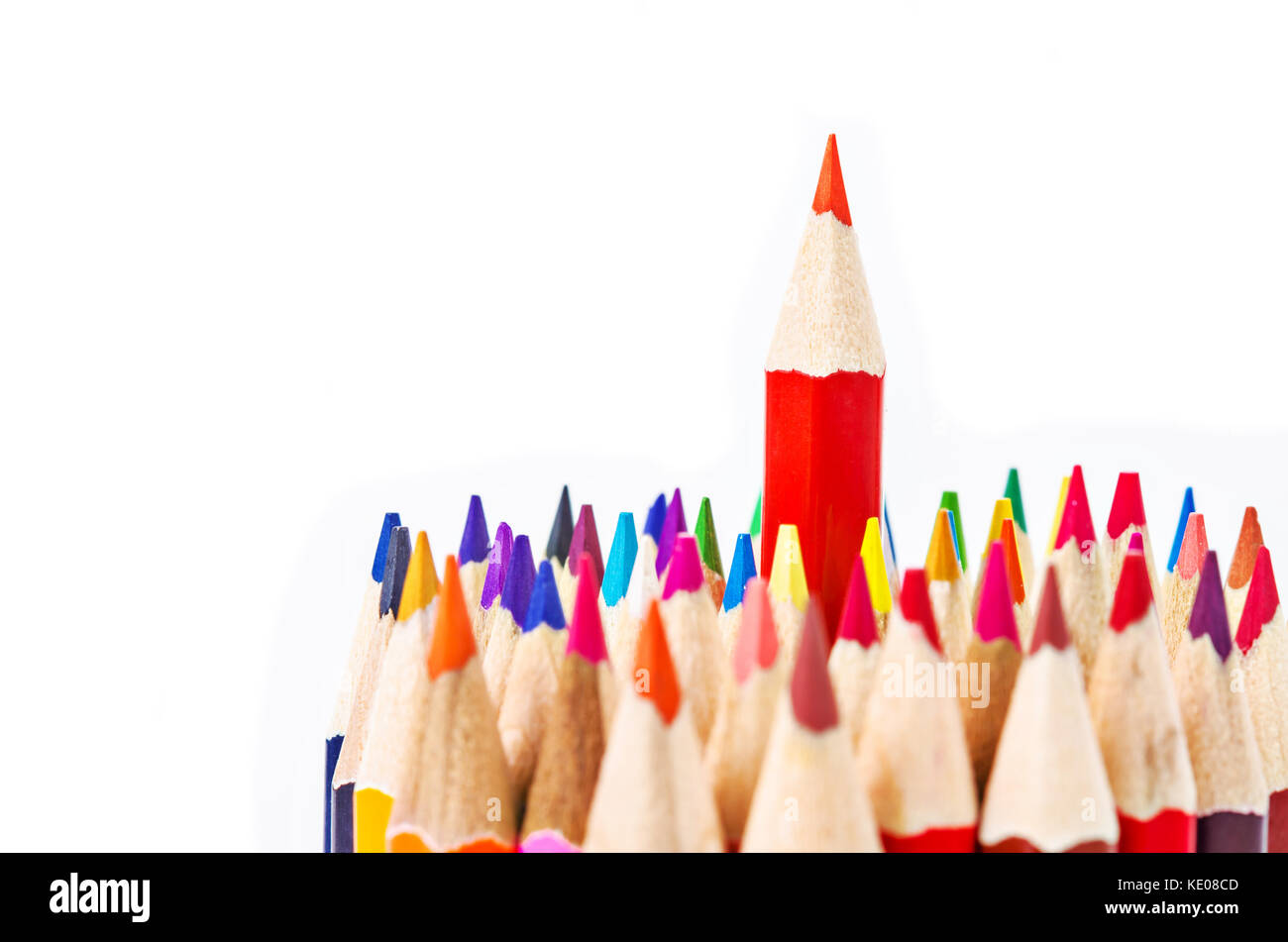 colored pencils isolated on white background Stock Photo - Alamy