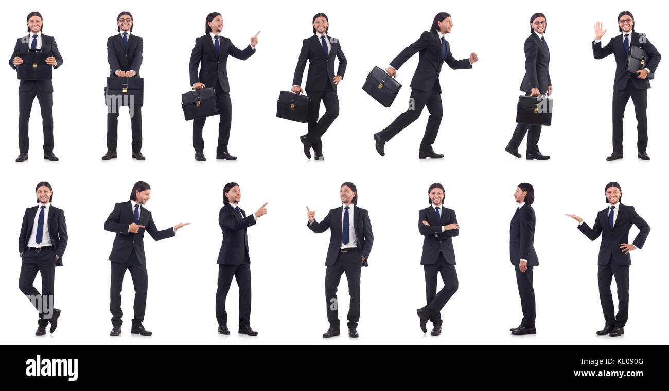 Young businessman isolated on the white background Stock Photo - Alamy