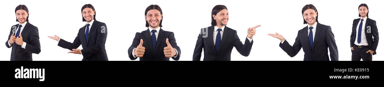 Young businessman isolated on the white background Stock Photo - Alamy