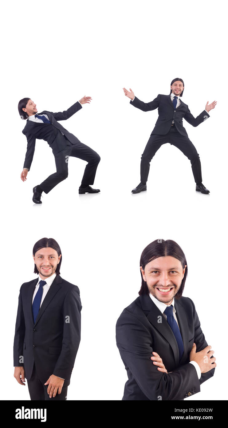 Young businessman isolated on the white background Stock Photo - Alamy